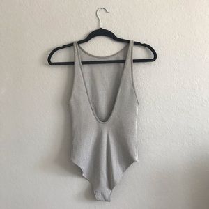 Grey textured bodysuit